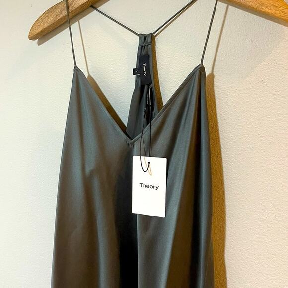 Theory Draped Back Slip Cami. - Picture 3 of 9